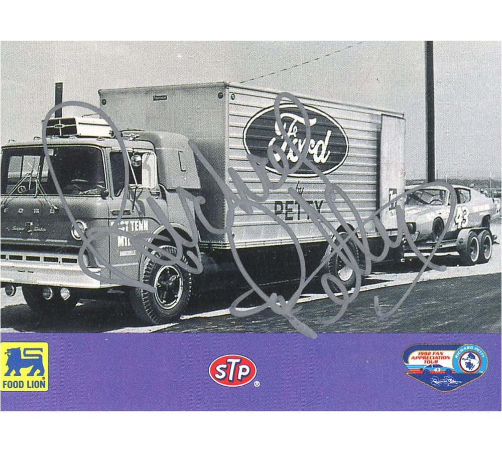 Richard Petty Signed NASCAR MPA Food Lion #35 May Purple Talladega Card Richard Petty Card richard-petty-nascar-mpa-food-lion, supplier stock photo