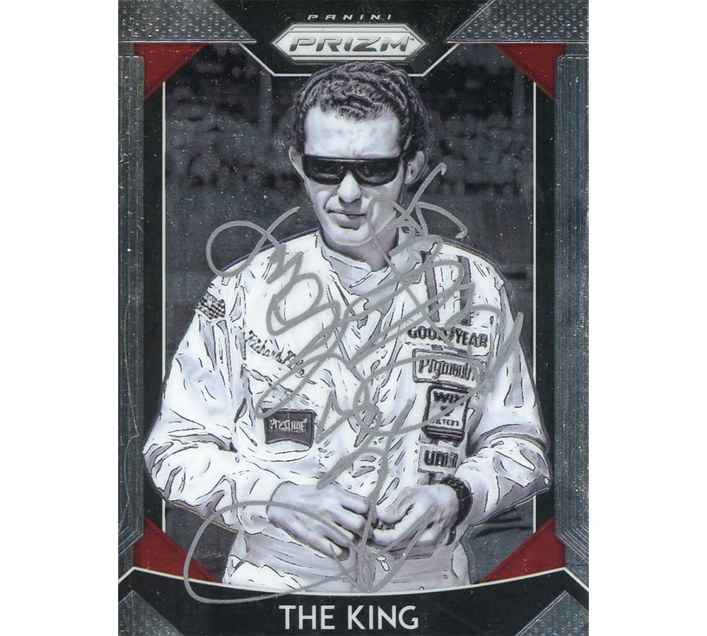 Richard Petty Signed NASCAR 2019 Panini Prizm Racing #40 Black and White Card Richard Petty Card richard-petty-nascar-2019-panini-prizm, supplier stock photo