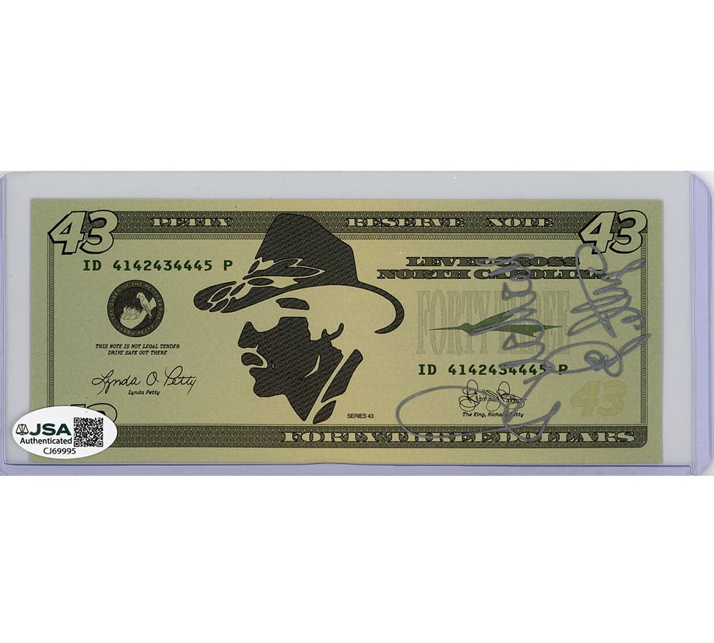 Richard Petty Signed NASCAR #43 Reserve Note Play Cash – Silver Ink Richard Petty Other richard-petty-nascar-43-reserve-note, supplier stock photo