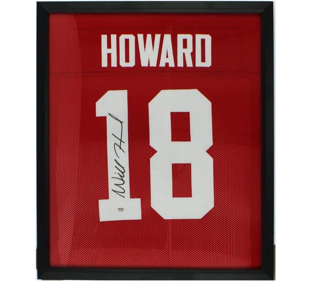 Will Howard Signed Framed Ohio Red Jersey Will Howard Jersey will-howard-framed-ohio-red, supplier stock photo