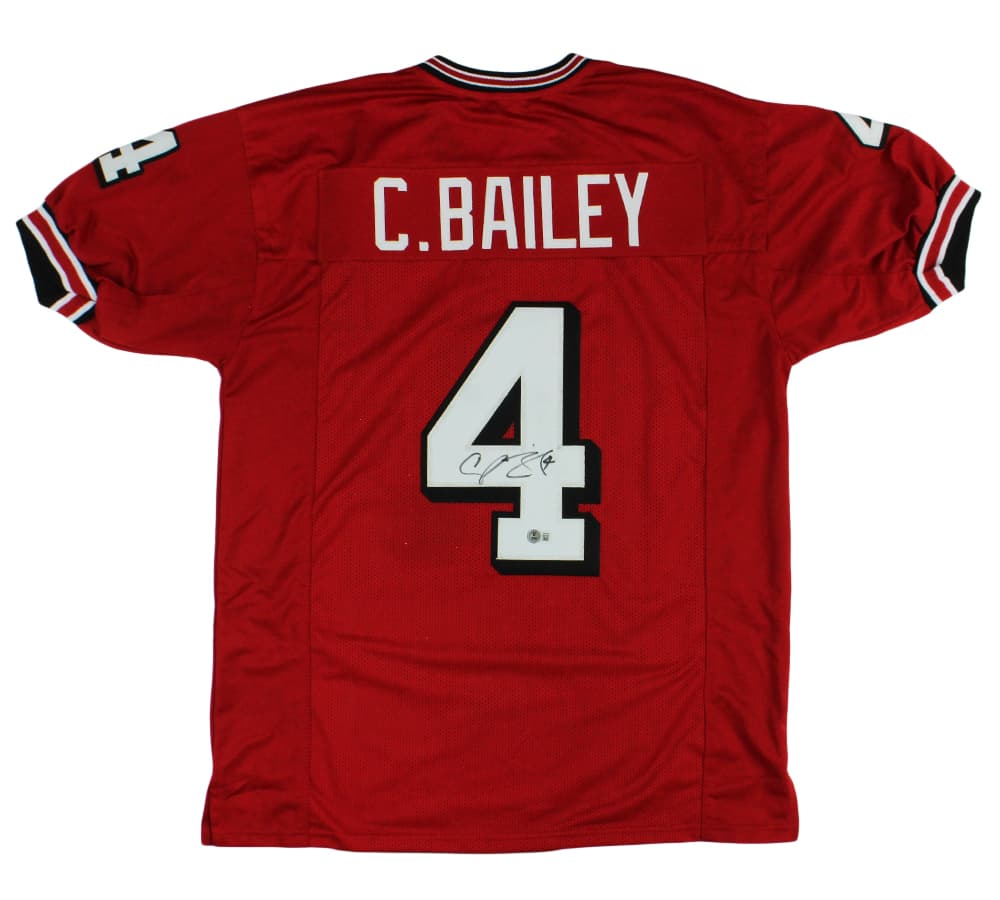 Champ Bailey Signed Georgia Red Custom Jersey Champ Bailey Jersey champ-bailey-georgia-red, supplier stock photo