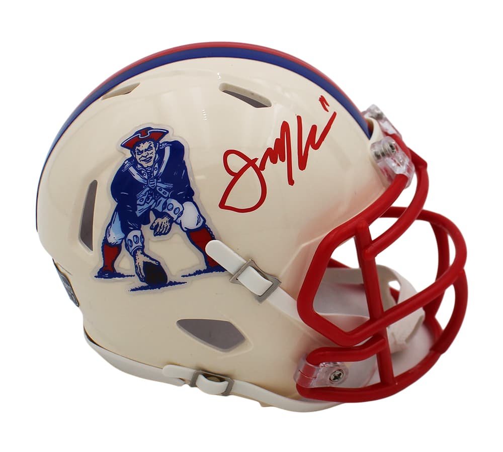 Julian Edelman Signed New England Patriots Speed Retro NFL Mini Helmet Julian Edelman Helmet julian-edelman-england-patriots-speed-retro, New England Patriots, supplier stock photo