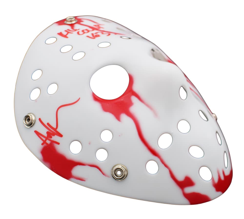 Ari Lehman Signed Friday the 13th White Bloody Costume Mask with “Jason 1 & Kill Count 163” Inscription Ari Lehman Other ari-lehman-friday-13th-white-bloody, supplier stock photo