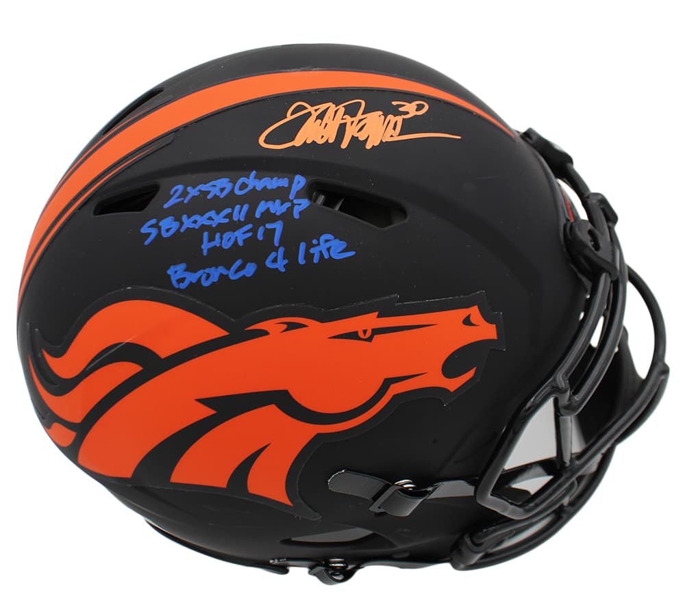 Terrell Davis Signed Denver Broncos Speed Authentic Eclipse NFL Helmet LE of 6 with 4 Inscriptions Terrell Davis Helmet terrell-davis-denver-broncos-speed-eclipse, Denver Broncos, supplier stock photo