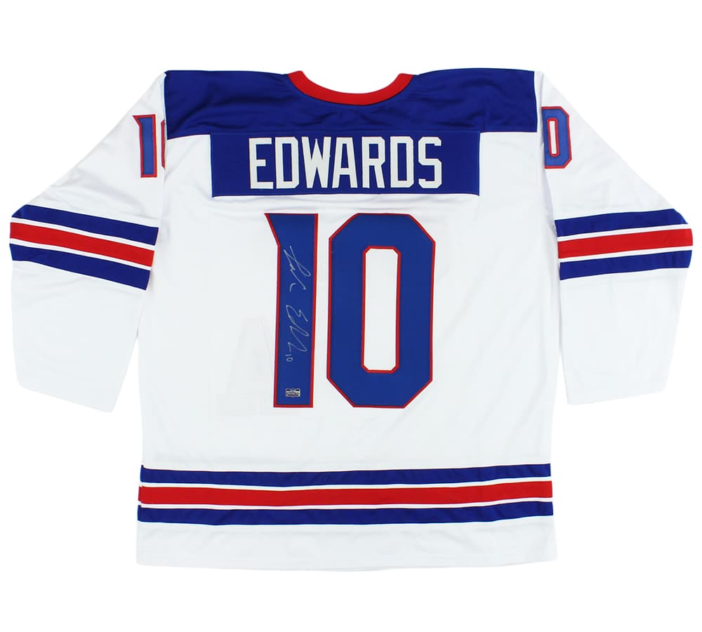 Laila Edwards Signed Custom White Hockey Jersey Jersey laila-edwards-white-hockey, supplier stock photo