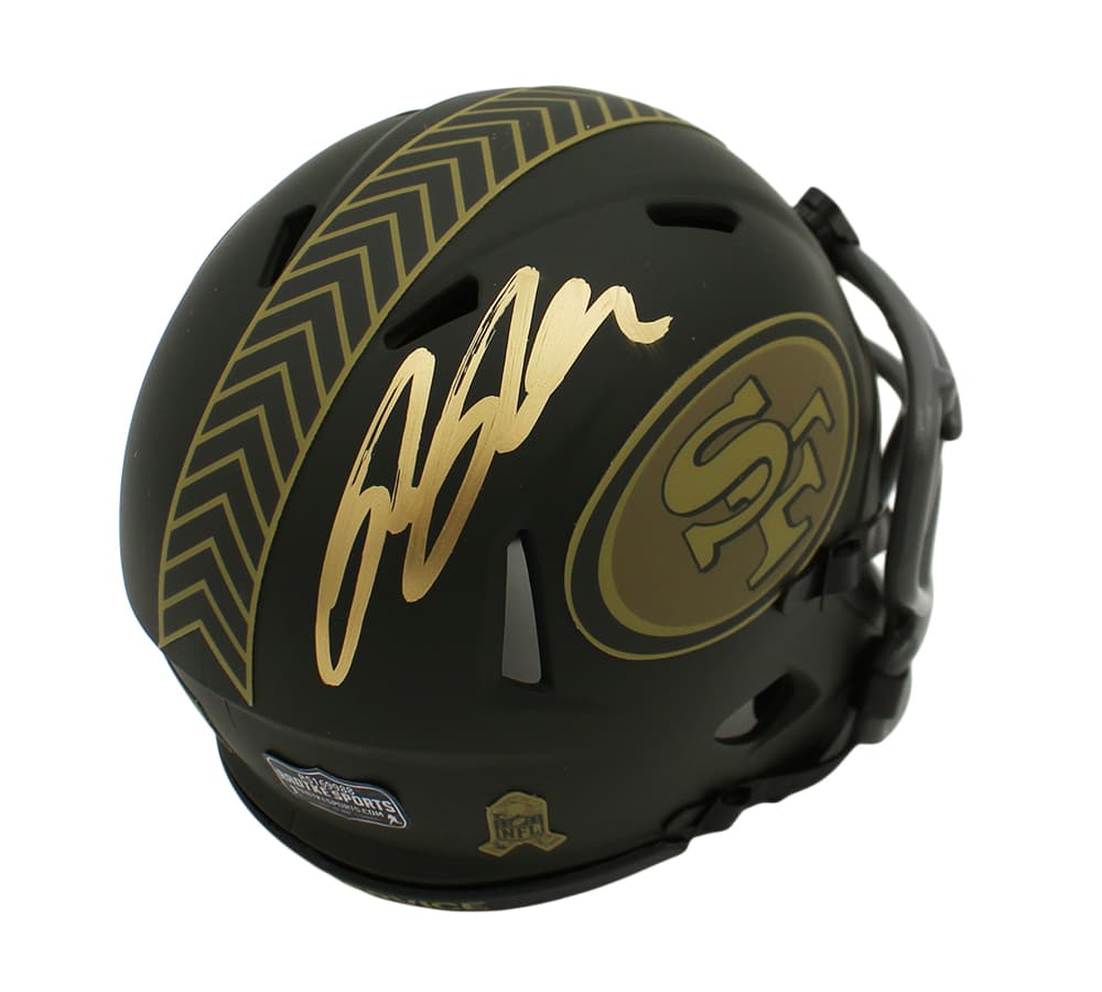 Ricky Pearsall Signed San Francisco 49ers Speed Salute to Service 4 NFL Mini Helmet Ricky Pearsall Helmet ricky-pearsall-san-francisco-49ers-speed, San Francisco 49ers, supplier stock photo