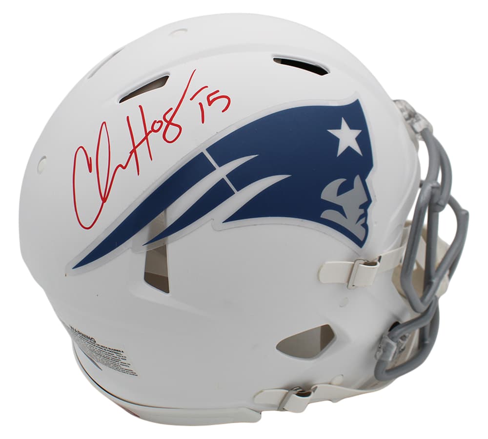 Chris Hogan Signed New England Patriots Speed Authentic Rivalries NFL Helmet Chris Hogan Helmet chris-hogan-england-patriots-speed-rivalries, New England Patriots, supplier stock photo