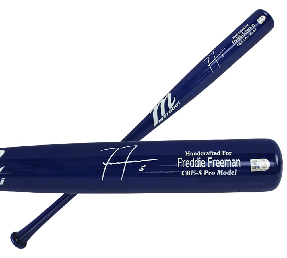 Freddie Freeman Signed Los Angeles Dodgers Marucci Game Model Blue MLB Bat Freddie Freeman Bat freddie-freeman-los-angeles-dodgers-marucci, Los Angeles Dodgers, supplier stock photo