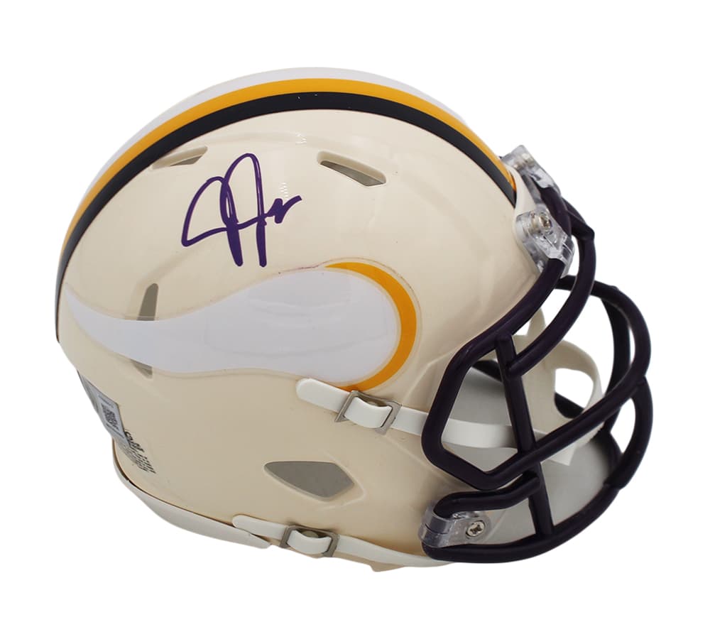 Justin Jefferson Signed Minnesota Vikings Speed Retro NFL Mini Helmet Justin Jefferson Helmet justin-jefferson-minnesota-vikings-speed-retro, Minnesota Vikings, supplier stock photo
