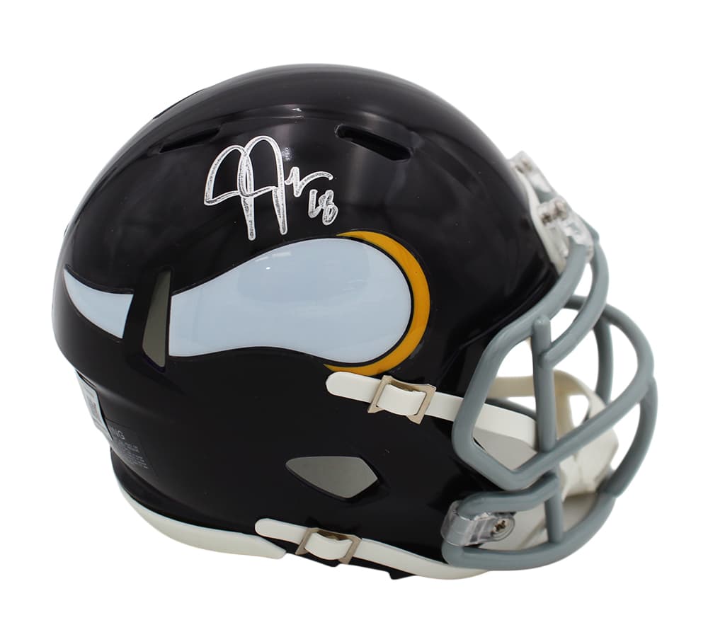 Justin Jefferson Signed Minnesota Vikings Speed Throwback 1961-79 NFL Mini Helmet Justin Jefferson Helmet justin-jefferson-minnesota-vikings-speed, Minnesota Vikings, supplier stock photo
