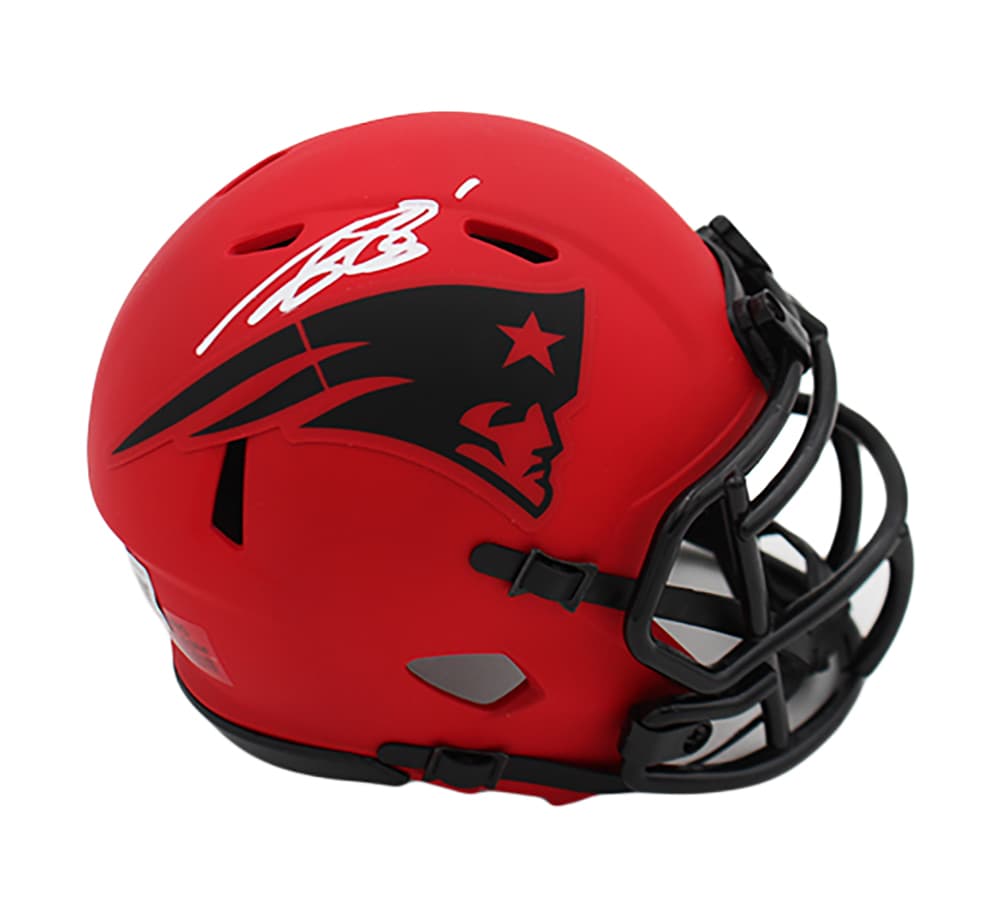 AJ Brown Signed New England Patriots Speed Rave NFL Mini Helmet AJ Brown Helmet aj-brown-england-patriots-speed-rave, New England Patriots, supplier stock photo