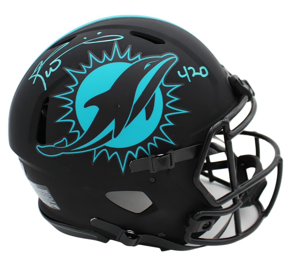 Ricky Williams Signed Miami Dolphins Speed Authentic Eclipse NFL Helmet with “420” Inscription Ricky Williams Helmet ricky-williams-miami-dolphins-speed-eclipse, Miami Dolphins, supplier stock photo