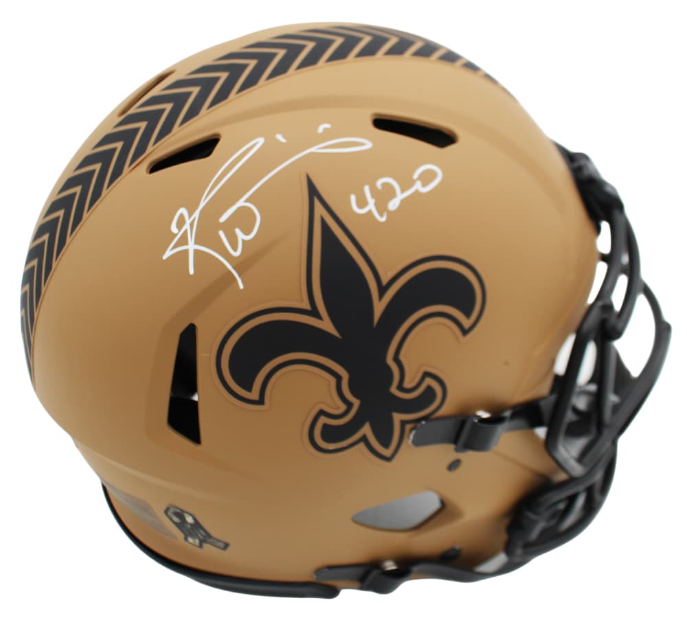Ricky Williams Signed New Orleans Saints Speed Authentic STS2 NFL Helmet with “420” Inscription Ricky Williams Helmet ricky-williams-orleans-saints-speed-sts2, supplier stock photo