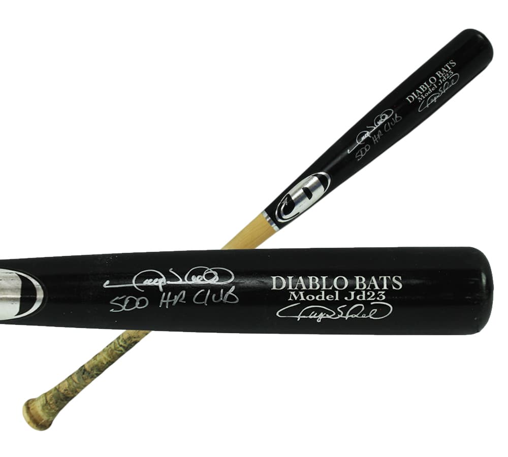 Gary Sheffield Signed New York Yankees Diablo Game Used Black MLB Bat with “500 HR Club” Inscription Gary Sheffield Bat gary-sheffield-york-yankees-diablo-game, New York Yankees, supplier stock photo