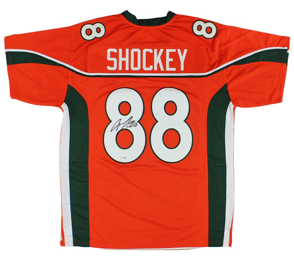 Jeremy Shockey Signed Miami Custom Orange NCAA Jersey Jersey jeremy-shockey-miami-orange-ncaa, supplier stock photo