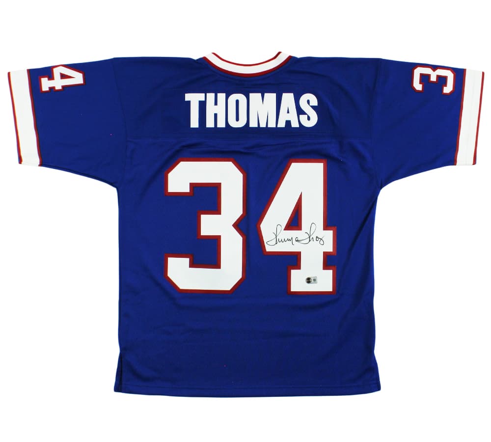 Thurman Thomas Signed Buffalo Bills Mitchell and Ness 1990 Legacy Royal Blue NFL Jersey Thurman Thomas Jersey thurman-thomas-buffalo-bills-mitchell-ness, Buffalo Bills, supplier stock photo