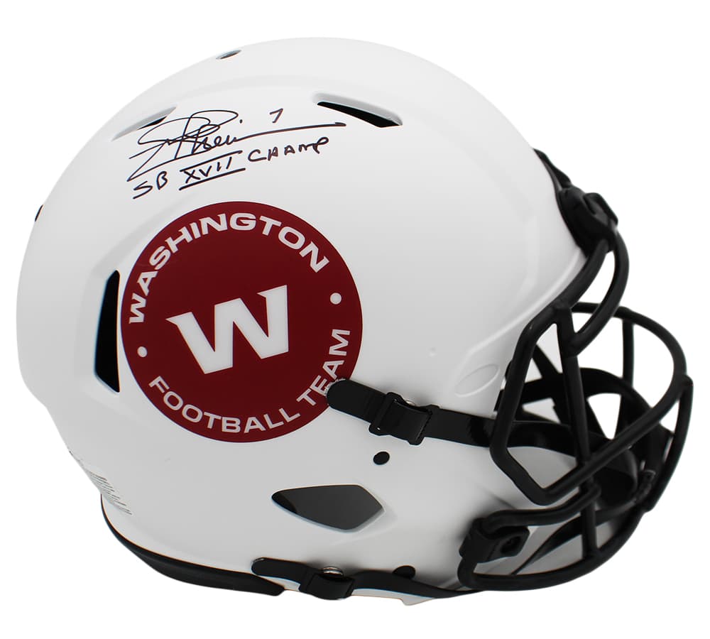 Joe Theismann Signed Washington Commanders Speed Authentic Lunar NFL Helmet with “SB XVII Champ” Inscription Joe Theismann Helmet joe-theismann-washington-commanders-speed-lunar, supplier stock photo