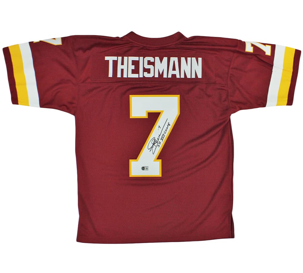 Joe Theismann Signed Washington Redskins Mitchell and Ness Maroon 1982 Legacy NFL Jersey Joe Theismann Jersey joe-theismann-washington-redskins-mitchell-ness, supplier stock photo
