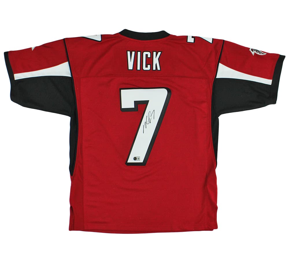 Michael Vick Signed Atlanta Falcons Mitchell & Ness 2003 Scarlett NFL Jersey Michael Vick Jersey michael-vick-atlanta-falcons-mitchell-ness, supplier stock photo