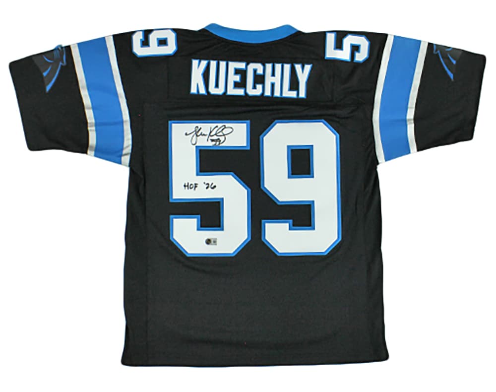 Luke Kuechly Signed Carolina Panthers Mitchell & Ness Black 2013 NFL Jersey With “HOF 2026” Inscription Luke Kuechly Jersey luke-kuechly-carolina-panthers-mitchell-ness, supplier stock photo