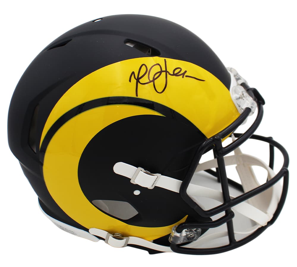 Marshall Faulk Signed Los Angeles Rams Speed Authentic Rivalries NFL Helmet Marshall Faulk Helmet marshall-faulk-los-angeles-rams-speed, supplier stock photo