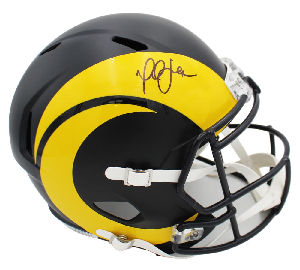 Marshall Faulk Signed Los Angeles Rams Speed Full Size Rivalries NFL Helmet Marshall Faulk Helmet marshall-faulk-los-angeles-rams-speed, supplier stock photo