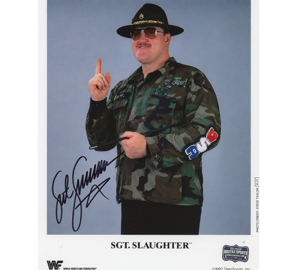 Sgt. Slaughter Signed Unframed 8×10 Wrestling Photo Sgt. Slaughter Photo 8x10-sgt-slaughter-unframed-8-10-wrestling, supplier stock photo
