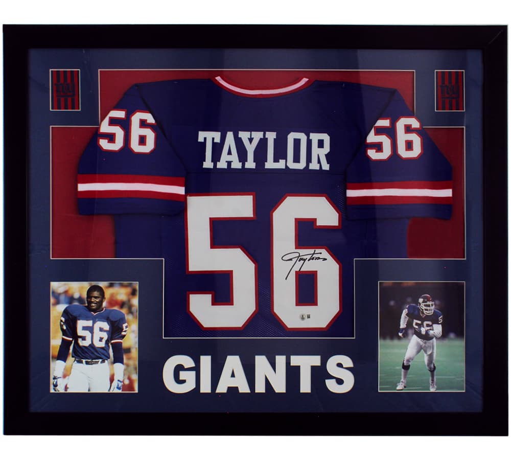 Lawrence Taylor Signed New York Giants Framed Blue NFL Jersey Lawrence Taylor Jersey lawrence-taylor-york-giants-framed-blue, New York Giants, supplier stock photo