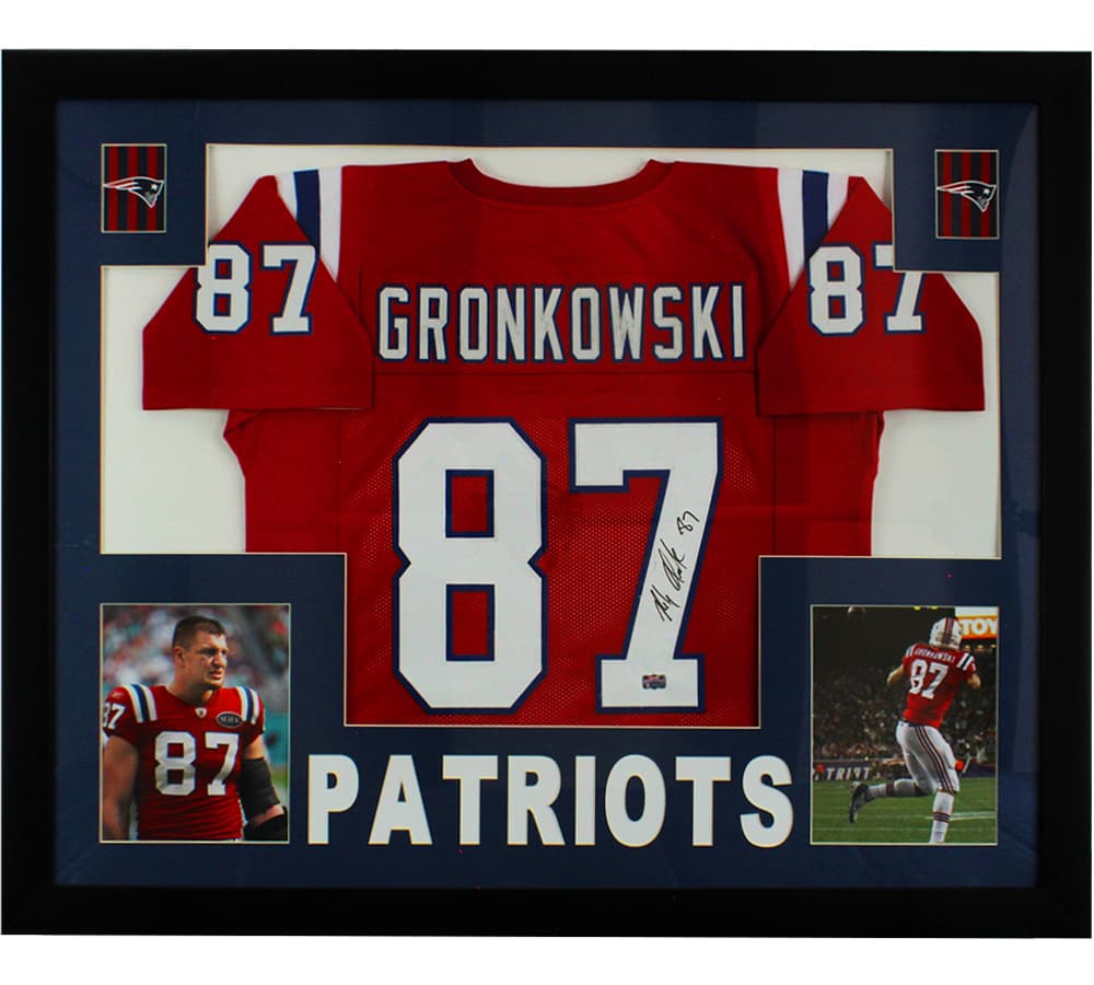 Rob Gronkowski Signed New England Patriots Framed Red NFL Jersey Rob Gronkowski Jersey rob-gronkowski-england-patriots-framed-red, New England Patriots, supplier stock photo