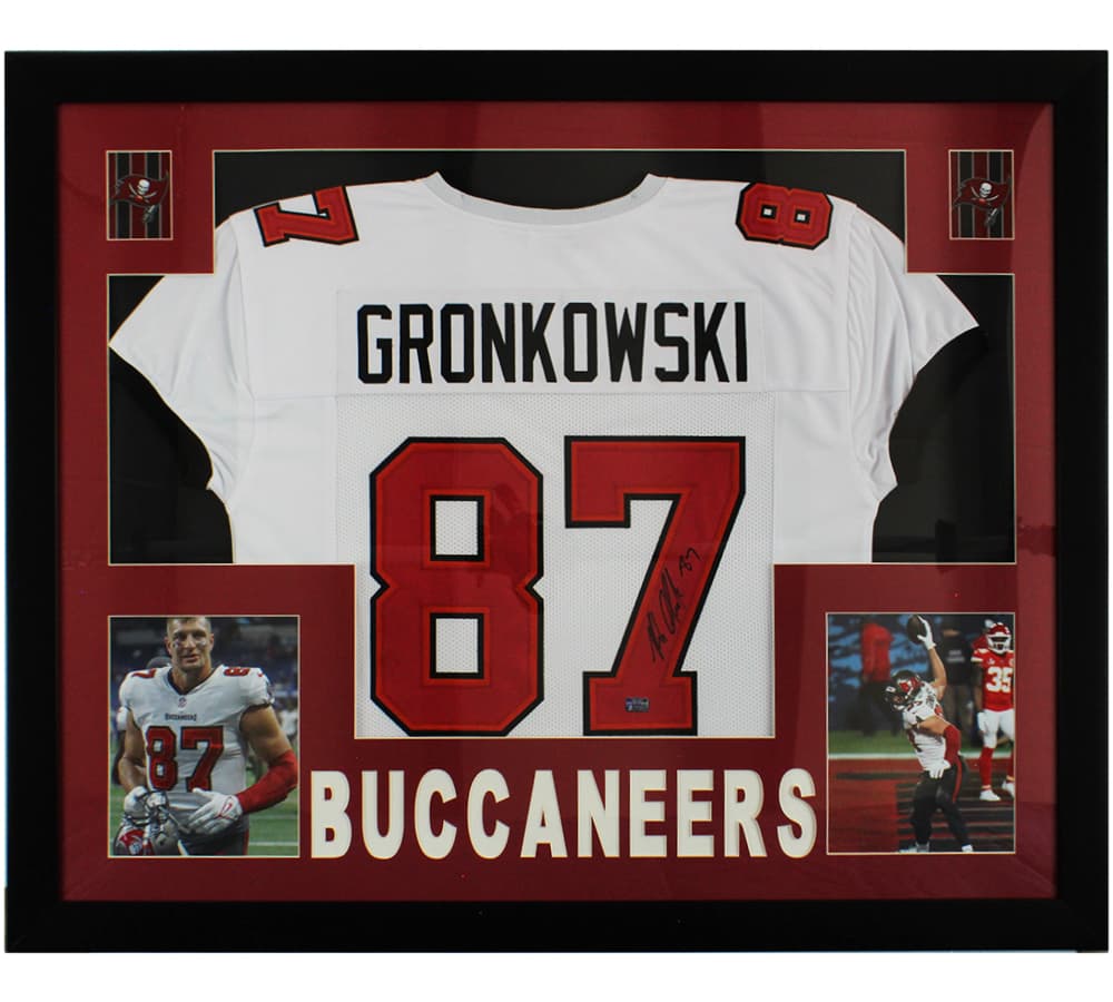 Rob Gronkowski Signed Tampa Bay Buccaneers Framed White NFL Jersey Rob Gronkowski Jersey rob-gronkowski-tampa-bay-buccaneers-framed, supplier stock photo