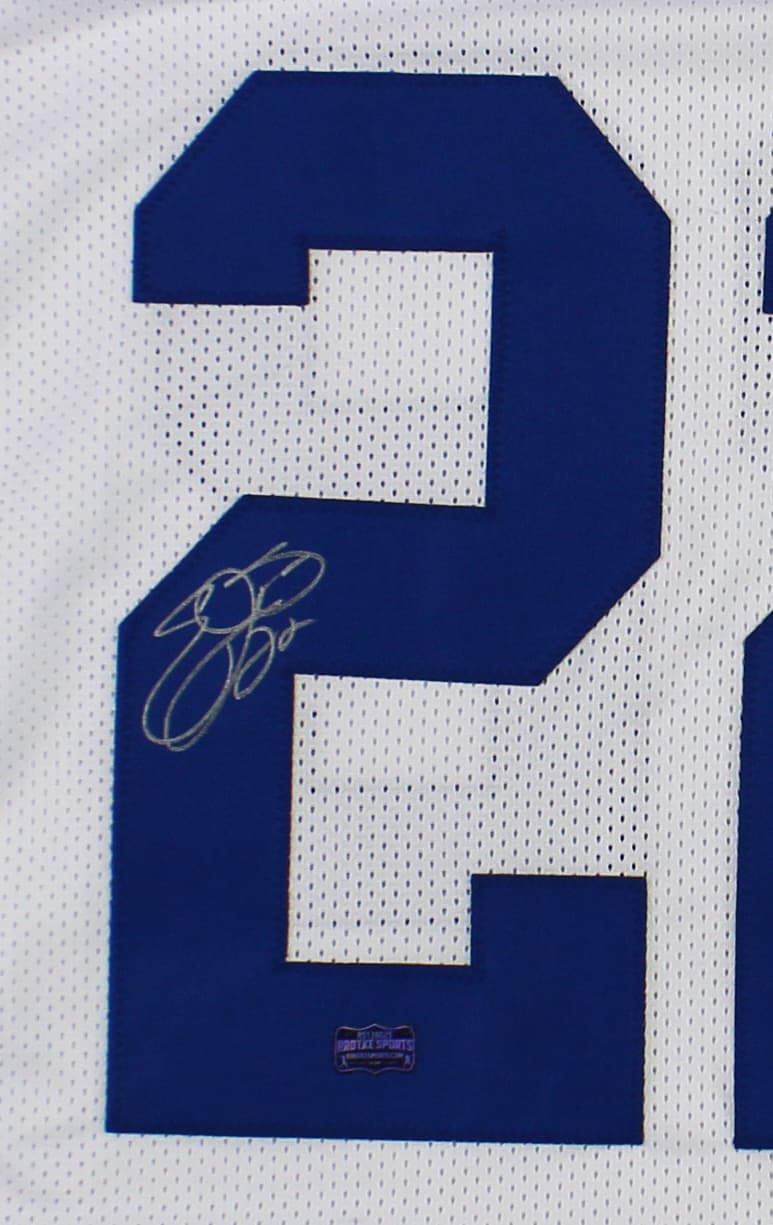Emmitt Smith Signed Dallas Custom White Jersey Emmitt Smith Jersey emmitt-smith-dallas-white, Dallas Cowboys, view 2, supplier stock photo