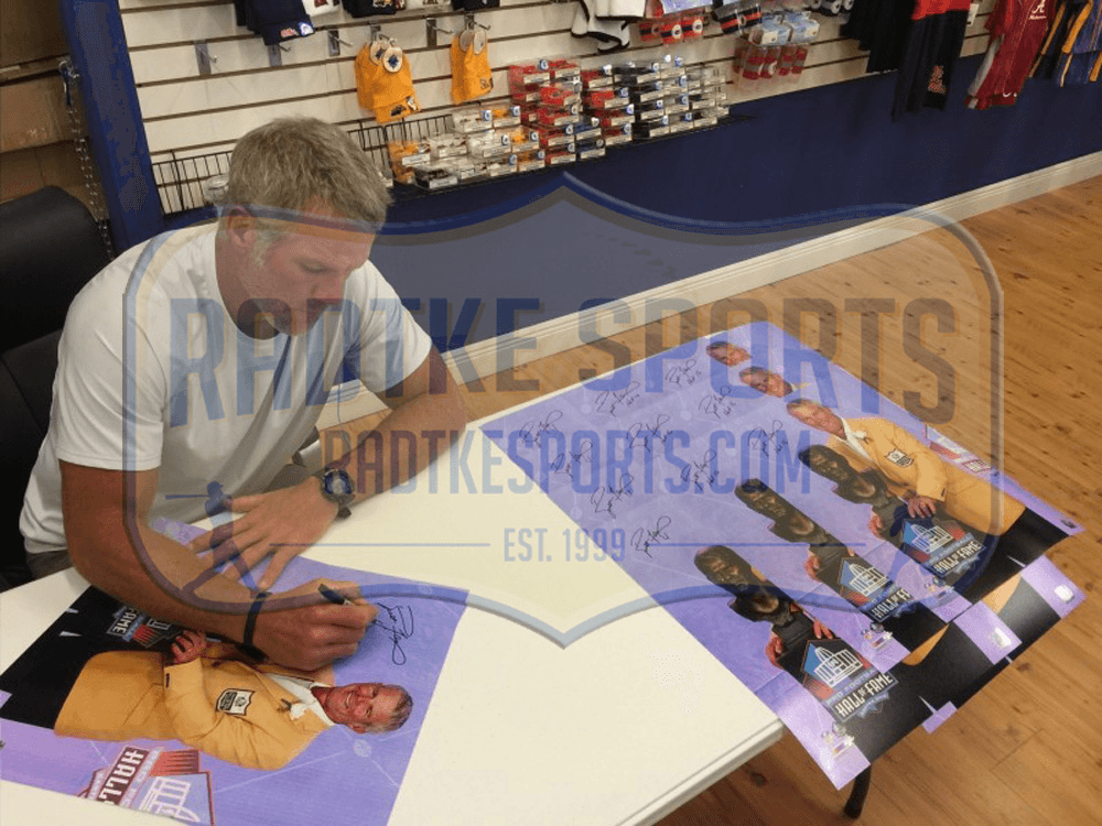 Brett Favre Signed Green Bay Packers Unframed Hall of Fame Speech 16×20 Photo with “HOF 16” Inscription Brett Favre Photo 16x20-brett-favre-green-bay-packers-unframed, Green Bay Packers, view 2, supplier stock photo