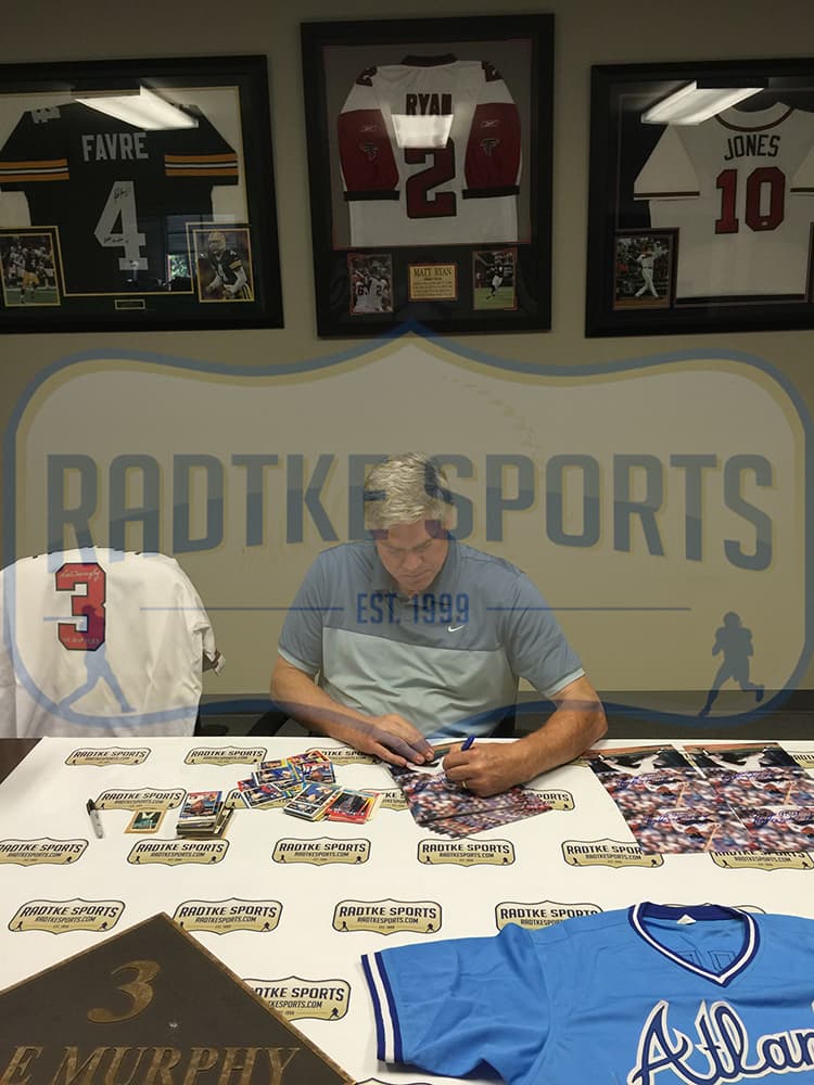 Dale Murphy Signed Atlanta Braves Unframed 8×10 MLB Photo – Close Up With “NL MVP 82, 83” Inscription Dale Murphy Photo 8x10-dale-murphy-atlanta-braves-unframed-8, Atlanta Braves, view 3, supplier stock photo
