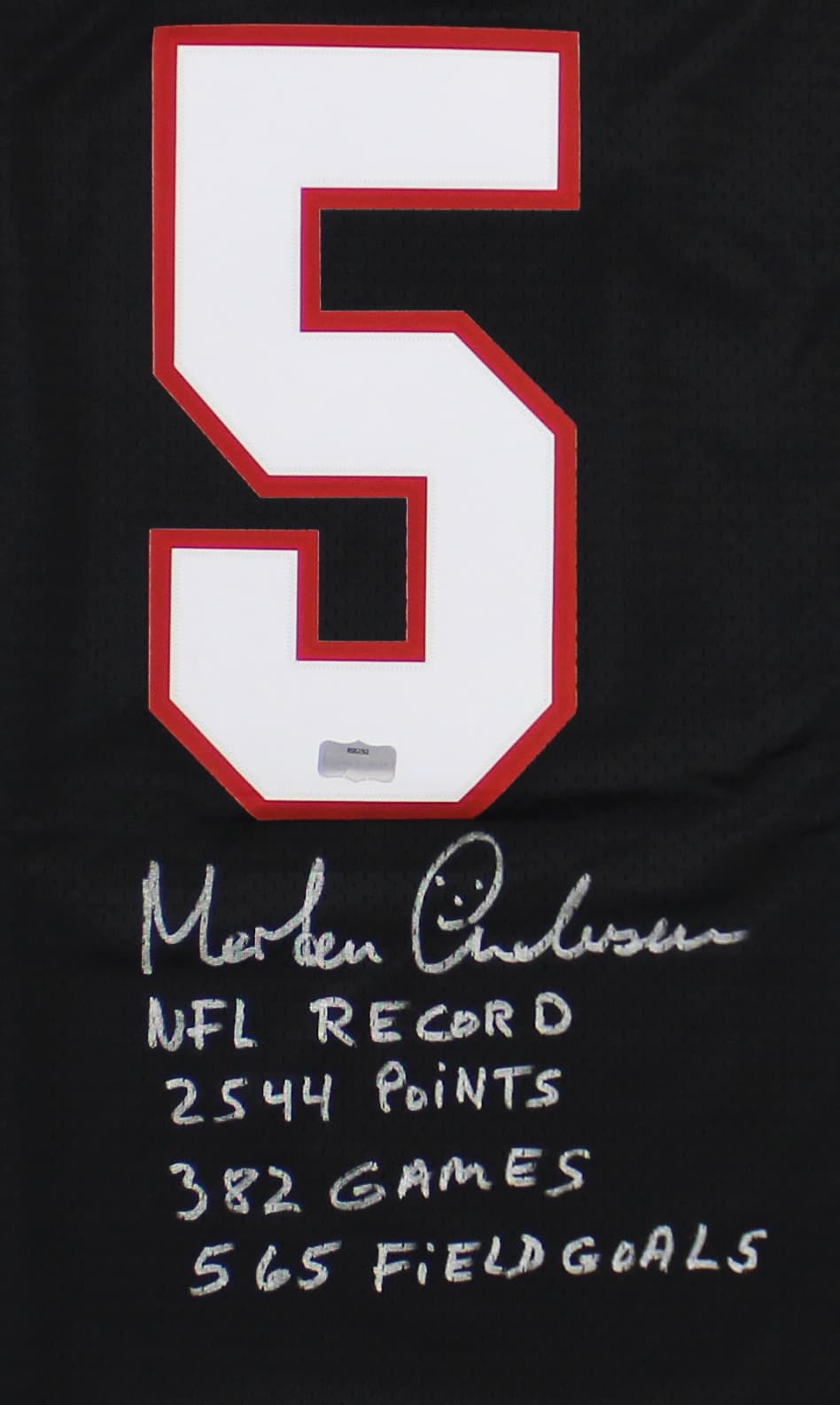 Morten Andersen Signed New Orleans Saints NFL Licensed Pro Line Vintage Black Jersey With Stat Inscriptions Morten Andersen Jersey morten-andersen-orleans-saints-nfl-licensed, view 2, supplier stock photo
