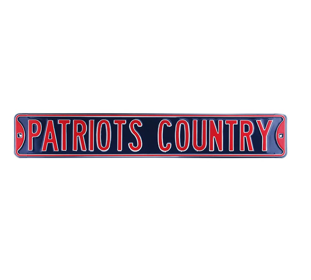 New England Patriots Country Officially Licensed Authentic Steel 36×6 Blue & Red NFL Street Sign Other 36x6-england-patriots-country-officially, New England Patriots, view 2, supplier stock photo