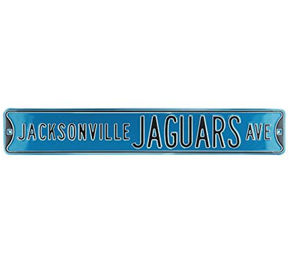 Jacksonville Jaguars Avenue Officially Licensed Authentic Steel 36×6 Teal & Silver NFL Street Sign Other 36x6-jacksonville-jaguars-avenue-officially, view 2, supplier stock photo