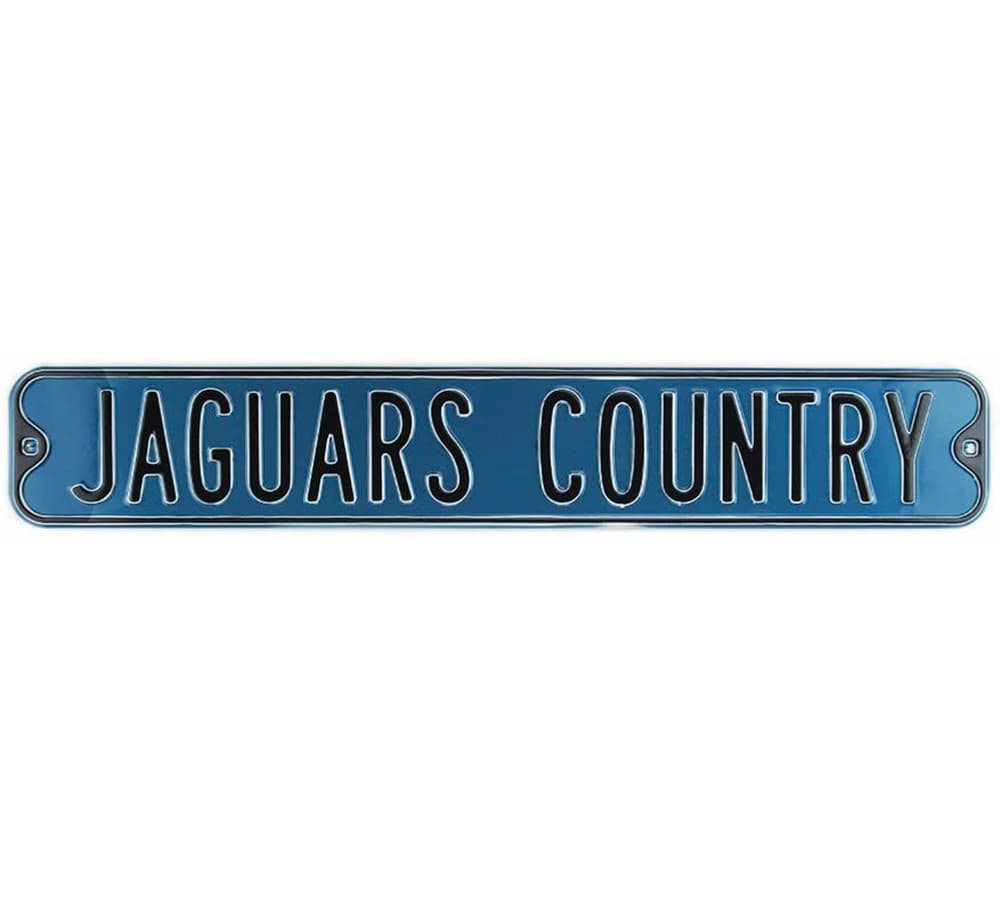 Jacksonville Jaguars “Jaguars Country” Officially Licensed Authentic Steel 36×6 Teal & Black NFL Street Sign Other 36x6-jacksonville-jaguars-country-officially, view 2, supplier stock photo