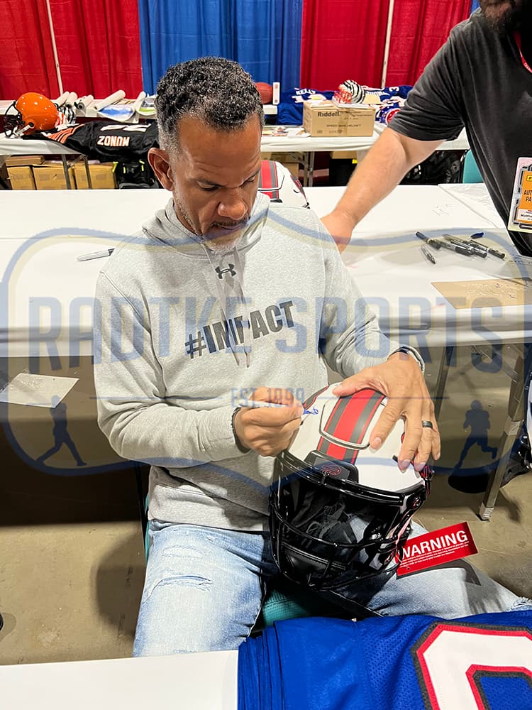 Andre Reed Signed Buffalo Custom Blue Jersey with “HOF 14” Inscription Andre Reed Jersey andre-reed-buffalo-blue-hof-14, view 3, supplier stock photo