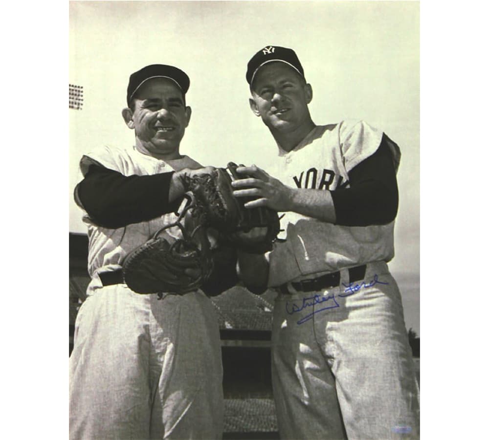 Whitey Ford Signed New York Yankees Unframed Black and White 16×20 Photo – with Yogi Berra Whitey Ford Photo 16x20-whitey-ford-york-yankees-unframed-black, New York Yankees, supplier stock photo