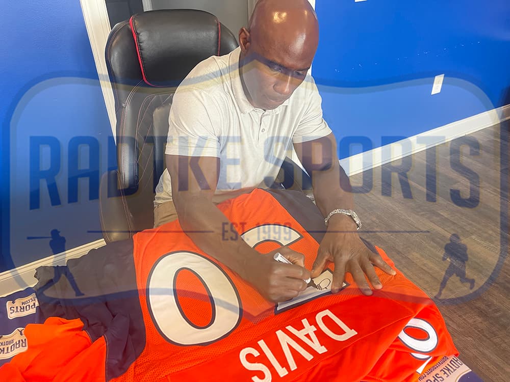 Terrell Davis Signed Denver Custom Blue Jersey with “HOF 17” Inscription Terrell Davis Jersey terrell-davis-denver-blue-hof-17, view 3, supplier stock photo