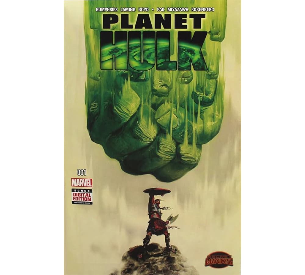 Planet Hulk #1 Secret Wars Variant Cover Comic Book – White Cover Other planet-hulk-1-secret-wars-variant, view 3, supplier stock photo