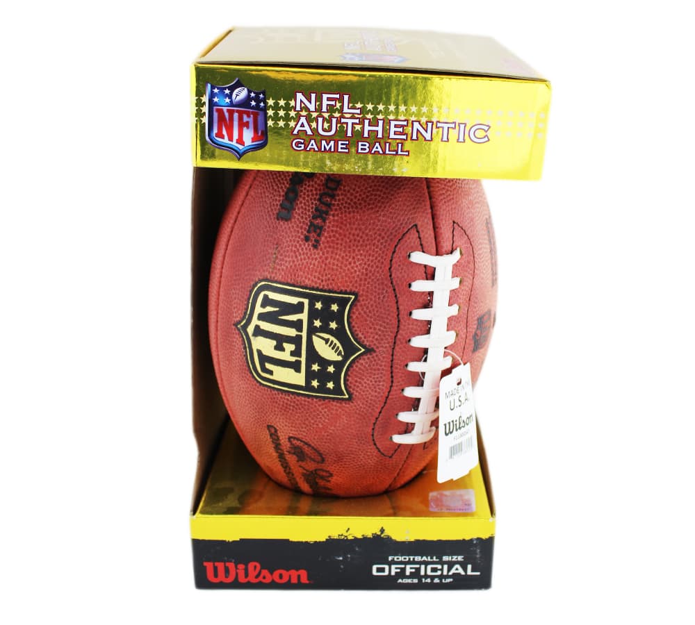 Atlanta Falcons Stamped Authentic Wilson NFL Game Football Ball atlanta-falcons-stamped-wilson-nfl-game, view 4, supplier stock photo