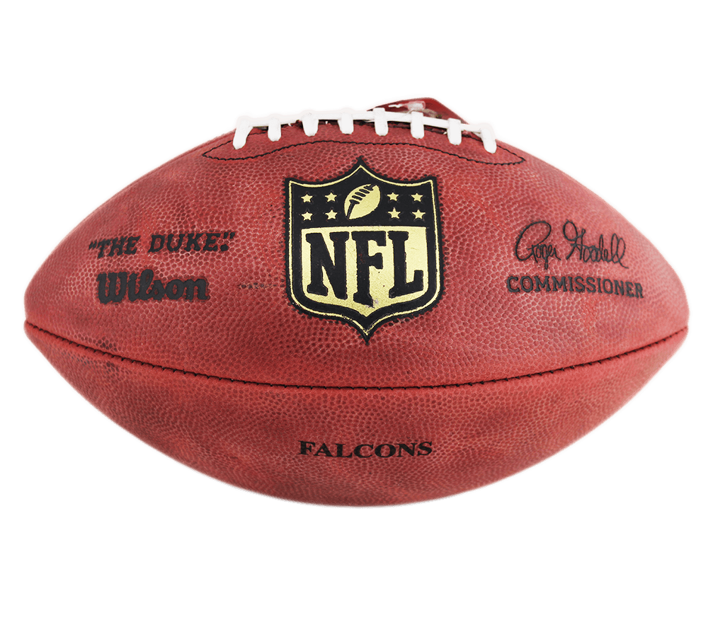 Atlanta Falcons Stamped Authentic Wilson NFL Game Football Ball atlanta-falcons-stamped-wilson-nfl-game, view 2, supplier stock photo