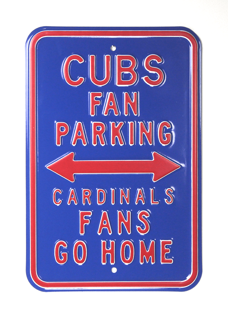 Chicago Cubs Officially Licensed Authentic Steel 12×18 Blue Parking Sign – Cardinals Fans Go Home Other 12x18-chicago-cubs-officially-licensed-steel-12, Chicago Cubs, supplier stock photo