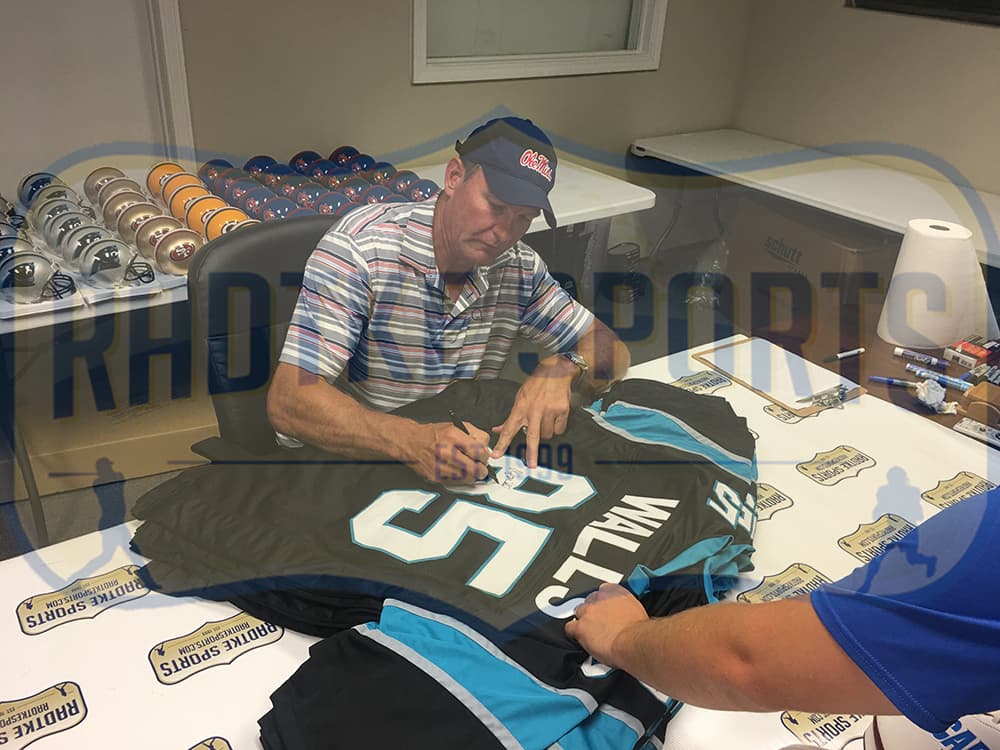 Wesley Walls Signed Carolina Custom Black Jersey Wesley Walls Jersey wesley-walls-carolina-black, view 3, supplier stock photo