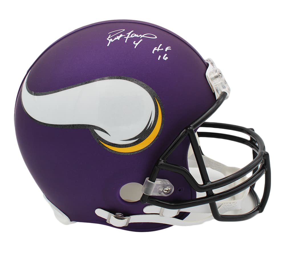 Brett Favre Signed Minnesota Vikings Current Authentic NFL Helmet with “HOF 16” Inscription Brett Favre Helmet brett-favre-minnesota-vikings-current-nfl, Minnesota Vikings, supplier stock photo
