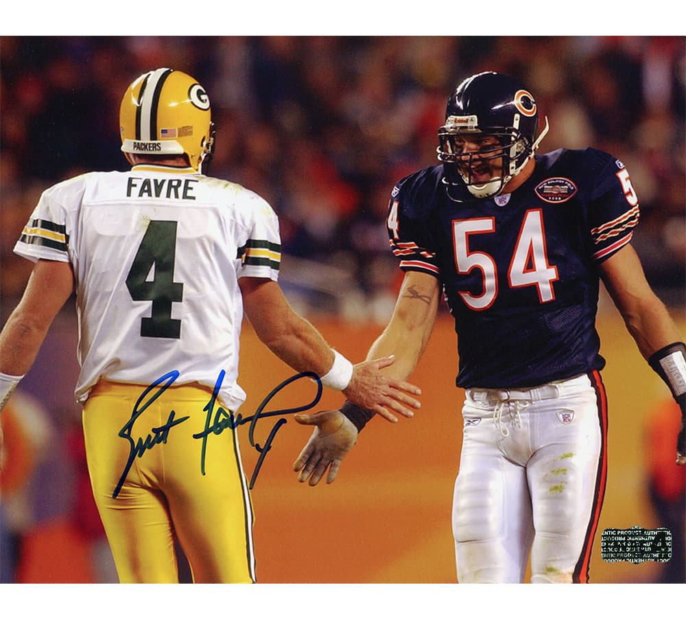 Brett Favre Signed Green Bay Packers Unframed 8×10 NFL Photo – Blue Ink With Urlacher Brett Favre Photo 8x10-brett-favre-green-bay-packers-unframed, Green Bay Packers, supplier stock photo