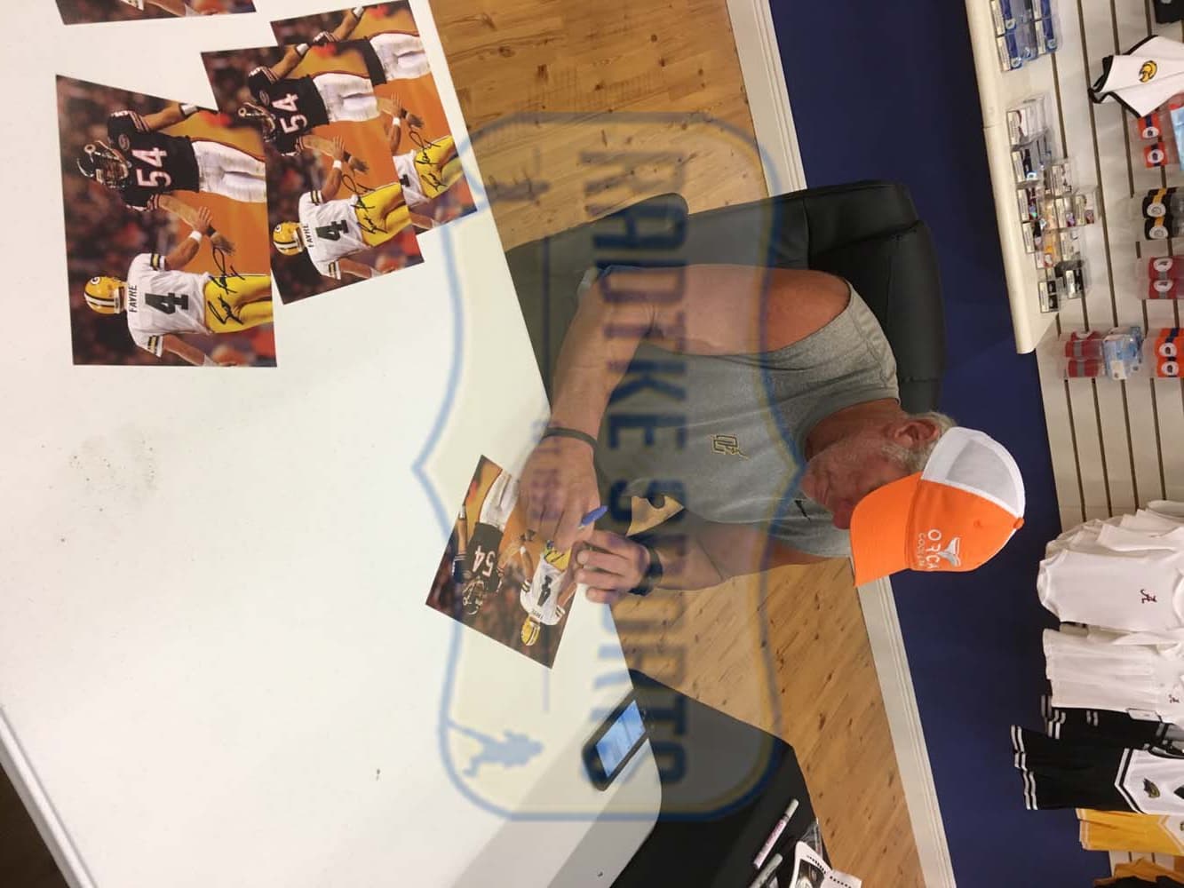Brett Favre Signed Green Bay Packers Unframed 8×10 NFL Photo – Black Ink With Urlacher Brett Favre Photo 8x10-brett-favre-green-bay-packers-unframed, Green Bay Packers, view 3, supplier stock photo