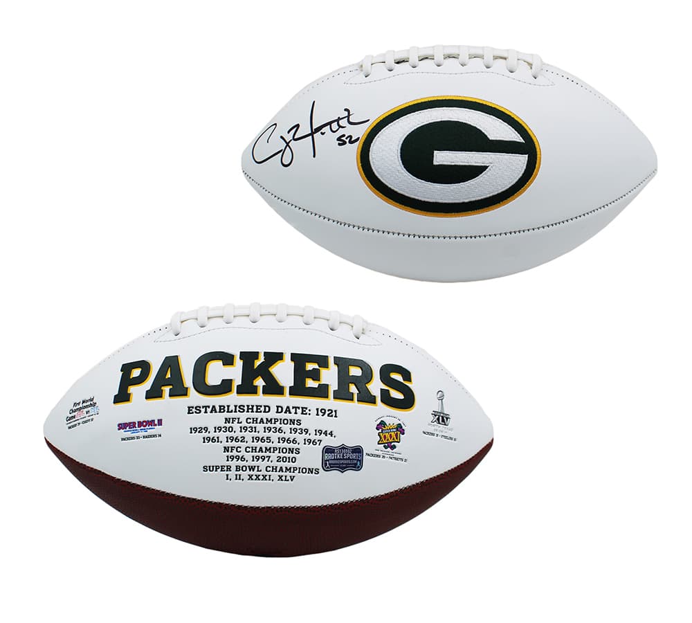 Clay Matthews Signed Green Bay Packers Embroidered White NFL Football Clay Matthews Ball clay-matthews-green-bay-packers-embroidered, Green Bay Packers, supplier stock photo