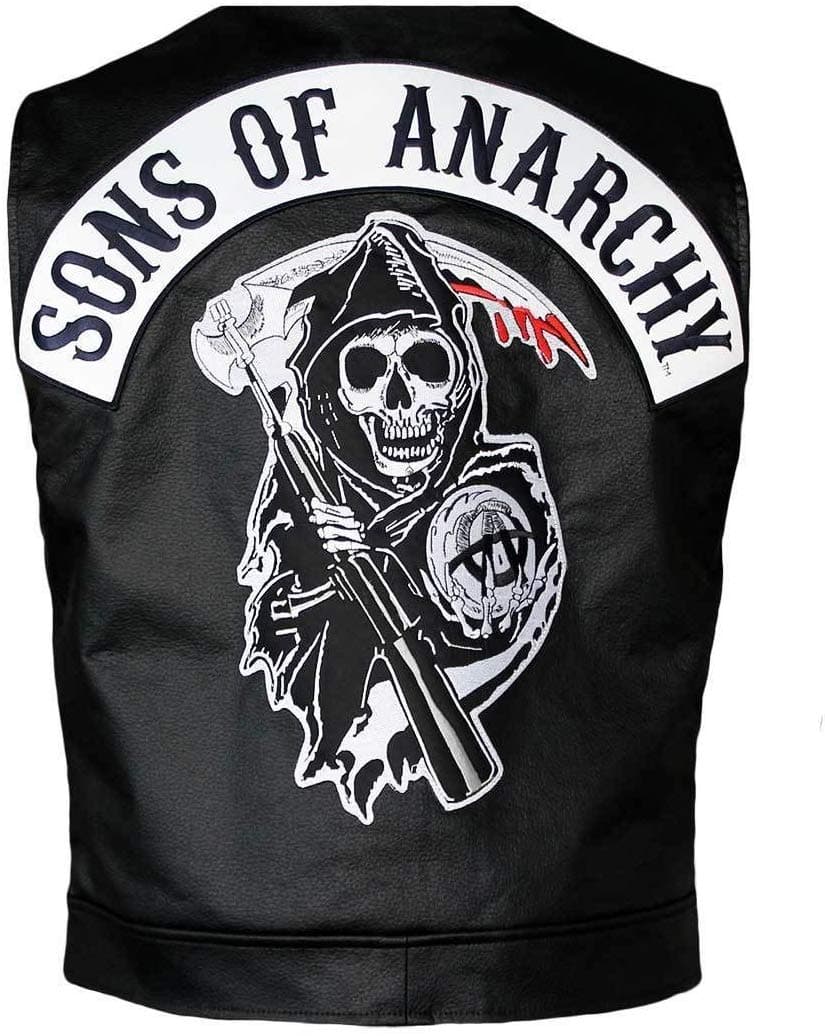 Sons Of Anarchy Officially Licensed Black Biker Vest with Reaper Patch – Ladies Size: Medium Other sons-anarchy-officially-licensed-black-biker, view 2, supplier stock photo